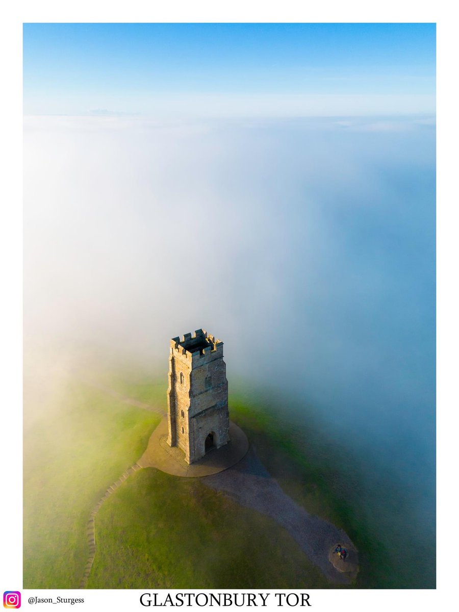 Glastonbury tor ~ Somerset ~ Who doesn’t love a cold 🥶 misty morning sunrise 🌅 #glastonburytor #glastonbury #dronehour #stormhour #bbcearth #planetearth #misty #Legendary #landscapelovers