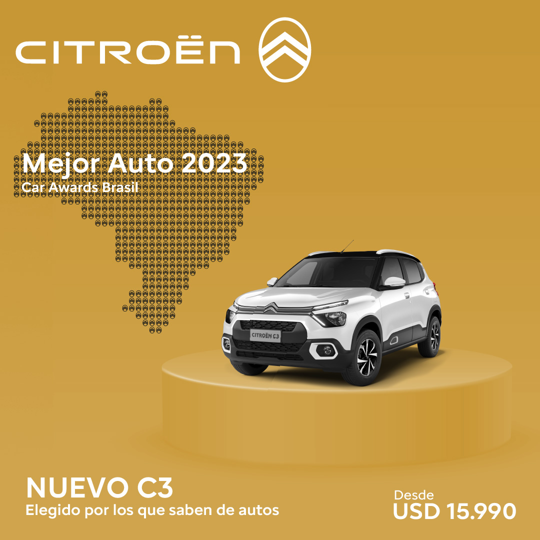Tu Nuevo C3, no solo es un modelo de actitud y personalidad única, sino también el auto reconocido por especialistas en Brasil.
Lo eligen los que saben, elegilo vos también.
Desde USD 15.990. Conocé más en: citroen.com.uy

#citroën #citroenuruguay #nuevoc3 #c3