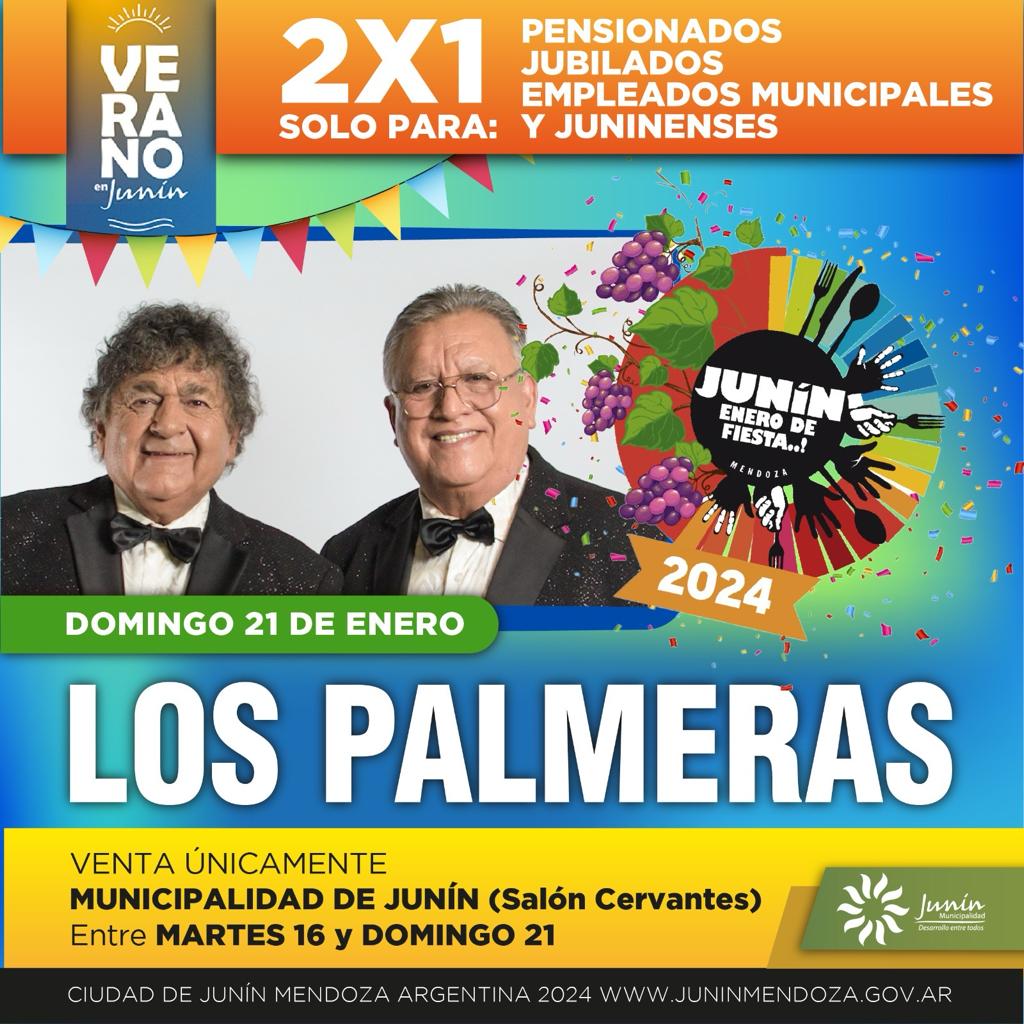 MuniJuninMdz's tweet photo. ⚠️ATENCIÓN‼️
Entradas 2️⃣❎1️⃣
Promoción válida para:
➡️JUBILADOS y PENSIONADOS
Presentar DNI y carnet de jubilado
➡️JUNINENSES
➡️ EMPLEADOS MUNICIPALES DE JUNIN

✅VENTA ÚNICAMENTE EN MUNICIPALIDAD DE JUNÍN (Salón Cervantes)
📍Desde el Martes 16 al Domingo 21 https://t.co/kd9ok9tOcq
