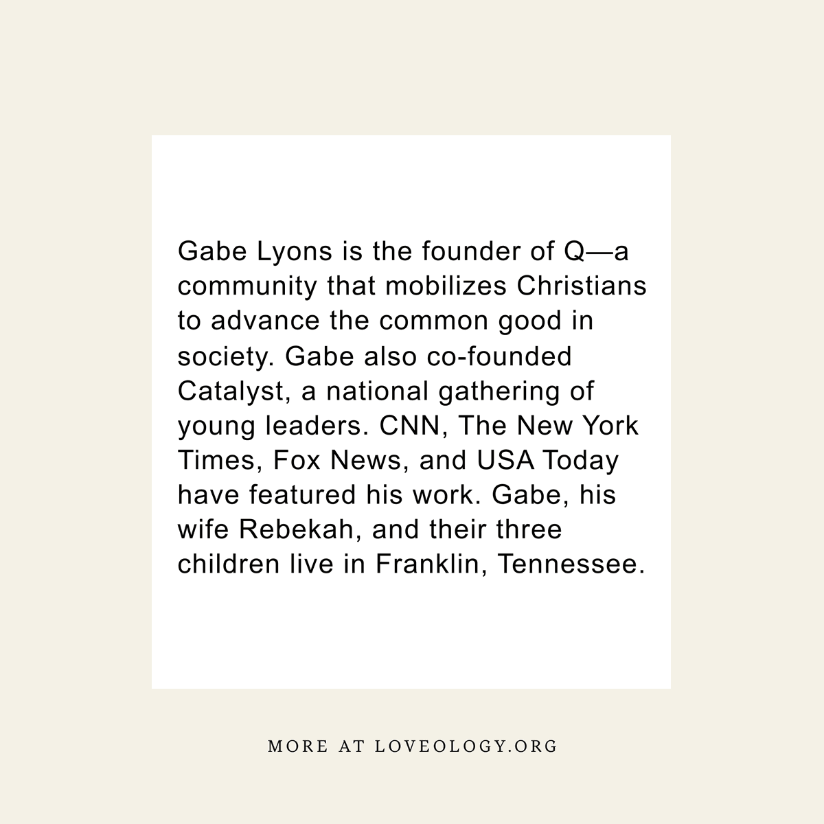 ✨ Big News! 🌟 Joining the Loveology family is Gabe Lyons @Qideas, As the founder of Q and co-founder of Catalyst, Gabe is a powerhouse in mobilizing Christians for positive change. Get ready for his wisdom and insights on strengthening relationships! 💖