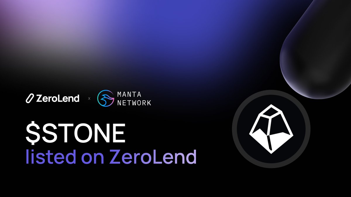 1/ 🤝 ZeroLend x StakeStone

⚡️ New Listing: $STONE
Network: <a href="/MantaNetwork/">Manta Network (🔱,🔱)</a>

🔥 Super excited to integrate our first Liquid Staking asset on ZL

🌱 Farm $ZERO incentives and future $MANTA drops by borrowing/lending $STONE 

app.zerolend.xyz/reserve-overvi…

#ZeroLend #MantaNewParadigm