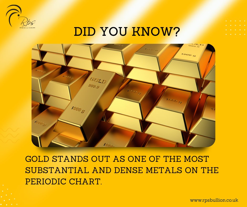 🌟 Shine bright like gold! 💫 Did you know that not only is gold a symbol of wealth and luxury, but it's also one of the most dense and substantial metals on the Periodic Chart! 💰

Contact Us: rpsbullion.co.uk

#Rpsbulllion #silverfacts #amazingfacts #trendingfacts #facts