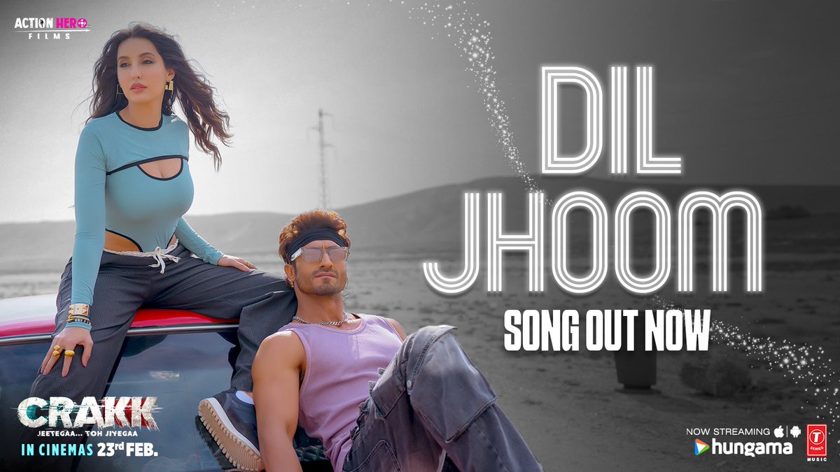 BollywoodH's tweet photo. #9Million Hits, #3Trending - #DilJhoom Is Winning Hearts 

https://t.co/8KqwJc3y7O 

@ActionHeroFilm1 @vidyutjammwal @norafatehi @rampalarjun @iamamyjackson @adidatt @tanishkbagchi @shreyaghoshal @VishalMMishra @guggss @AliZafarsays @TSeries @abbassayyed771 #Crakk https://t.co/RpYNnuE3kg
