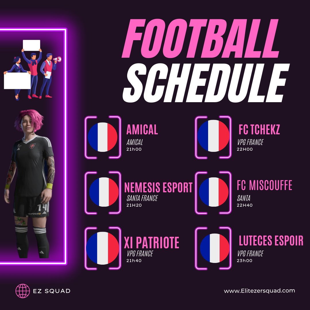 ⚔️ MATCH DAY ⚔️

📑 Début en <a href="/VPGFrance_/">VPG France</a> ce soir 3 matchs de prévu est 2 match en  @SantaFrance1 grosse soirée en perspective bon match à tous 👊