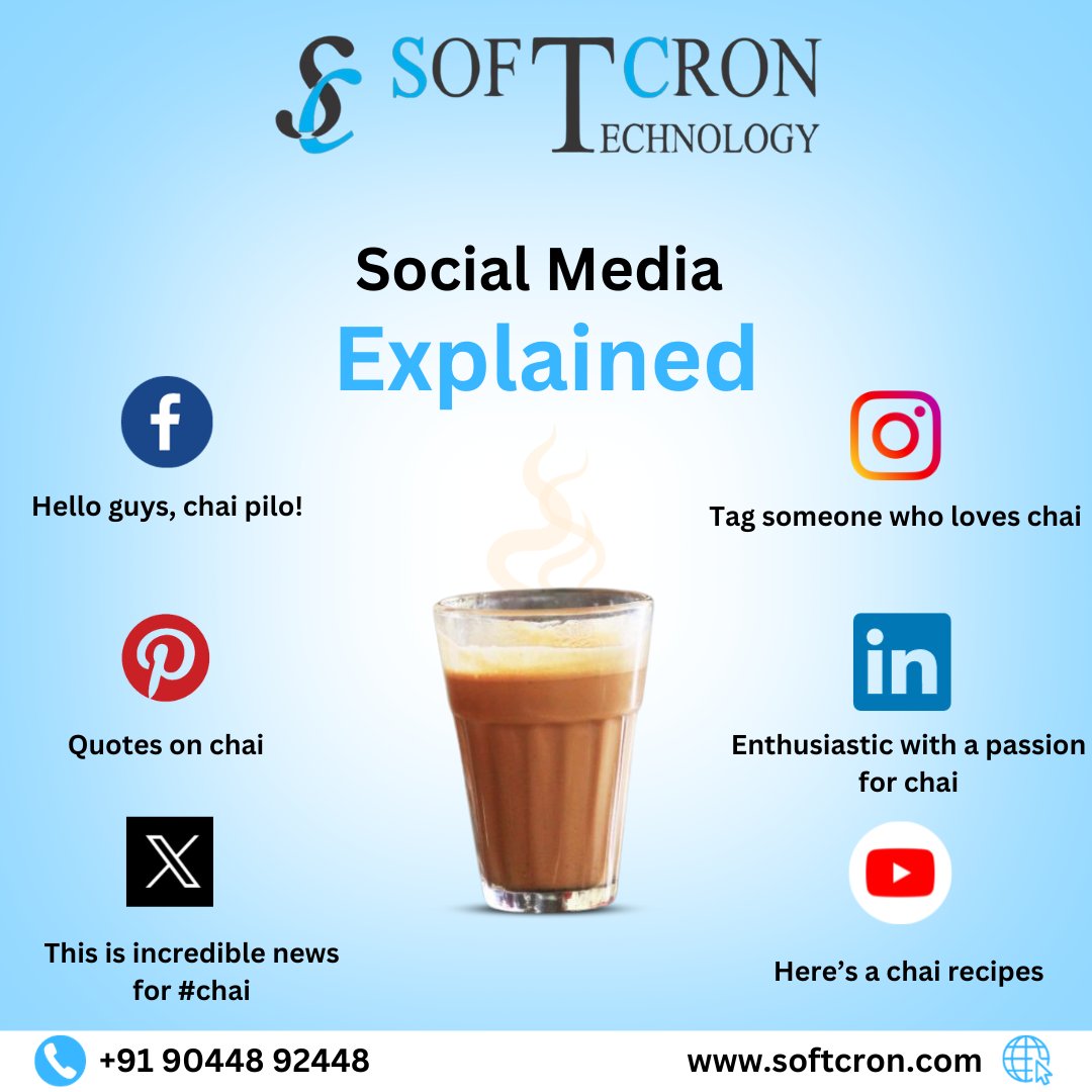 SoftcronT31938's tweet image. Navigating the digital world one post at a time! Join me as we decode the secrets of social media together.
Contact us today at +91 90448 92448
Hashtags:
#digitalmarketing #softcrontechnology #marketing #socialmediamarketing #socialmedia #webdesign #branding #business