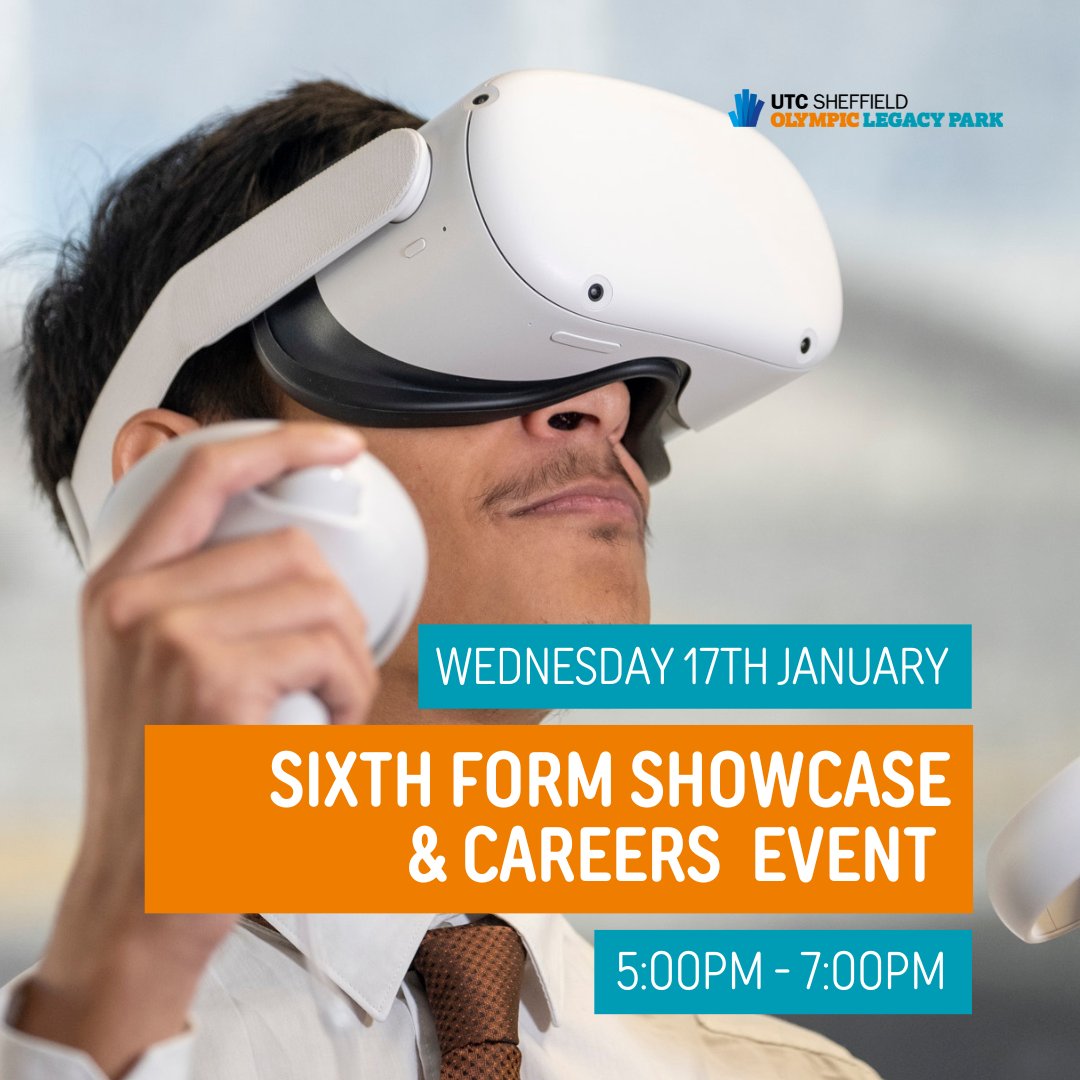 📢There’s still time to book your place on our showcase and careers event tomorrow!

Don’t miss your opportunity to find out more about our sixth form and to discuss your career aspirations with our team.

Register now on our website!
utcsheffield.org.uk/.../showcase-c…