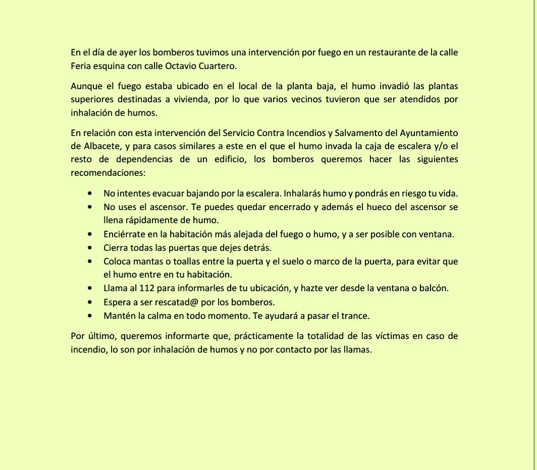 Consejos básicos en caso que un incendio inhunde de humo la caja de escalera de tu edificio.
