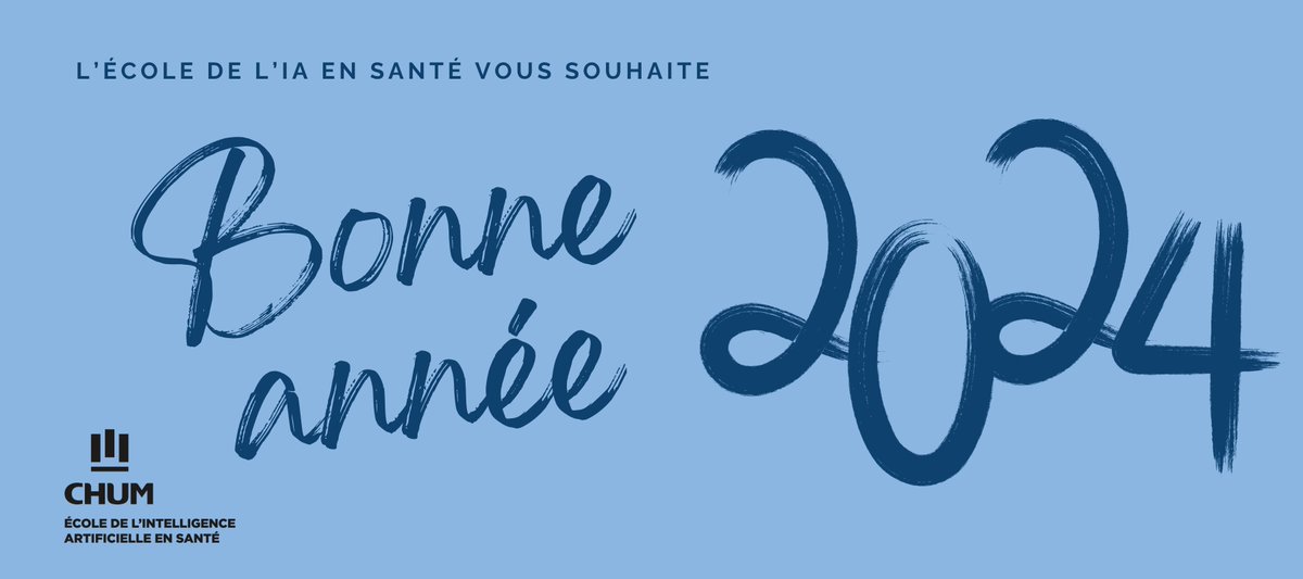 L’ÉIAS vous souhaite le meilleur pour 2024!  Pour débuter l’année, revivez les moments forts de l’École de l’IA en santé et pour rester à l'affût en vous abonnant à notre infolettre 👉 buff.ly/3vuvUNr