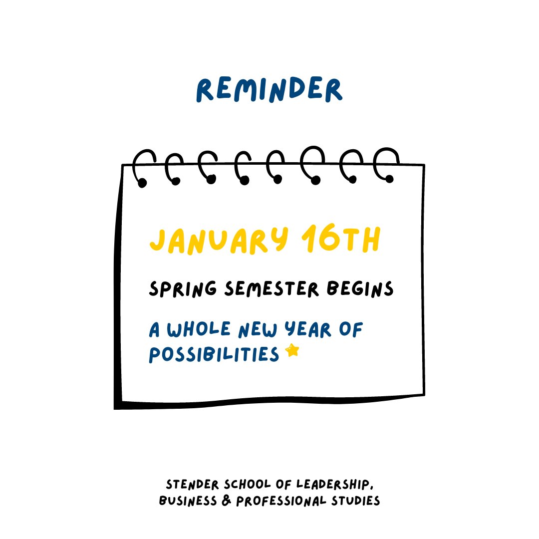 CSS_SBT's tweet image. Welcome to the Spring Semester!
We can't wait to see what this new year brings!
#springsemester #2024