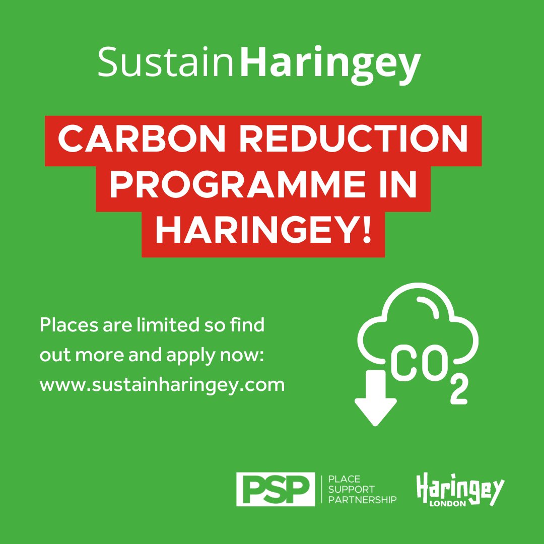 Introducing a Carbon Reduction programme in #Haringey 🌎

What is it? A certified PAS2060 approved, 12 months programme to become #carbonneutral in partnership with @planetmark

Places are limited so apply here now: sustainharingey.com