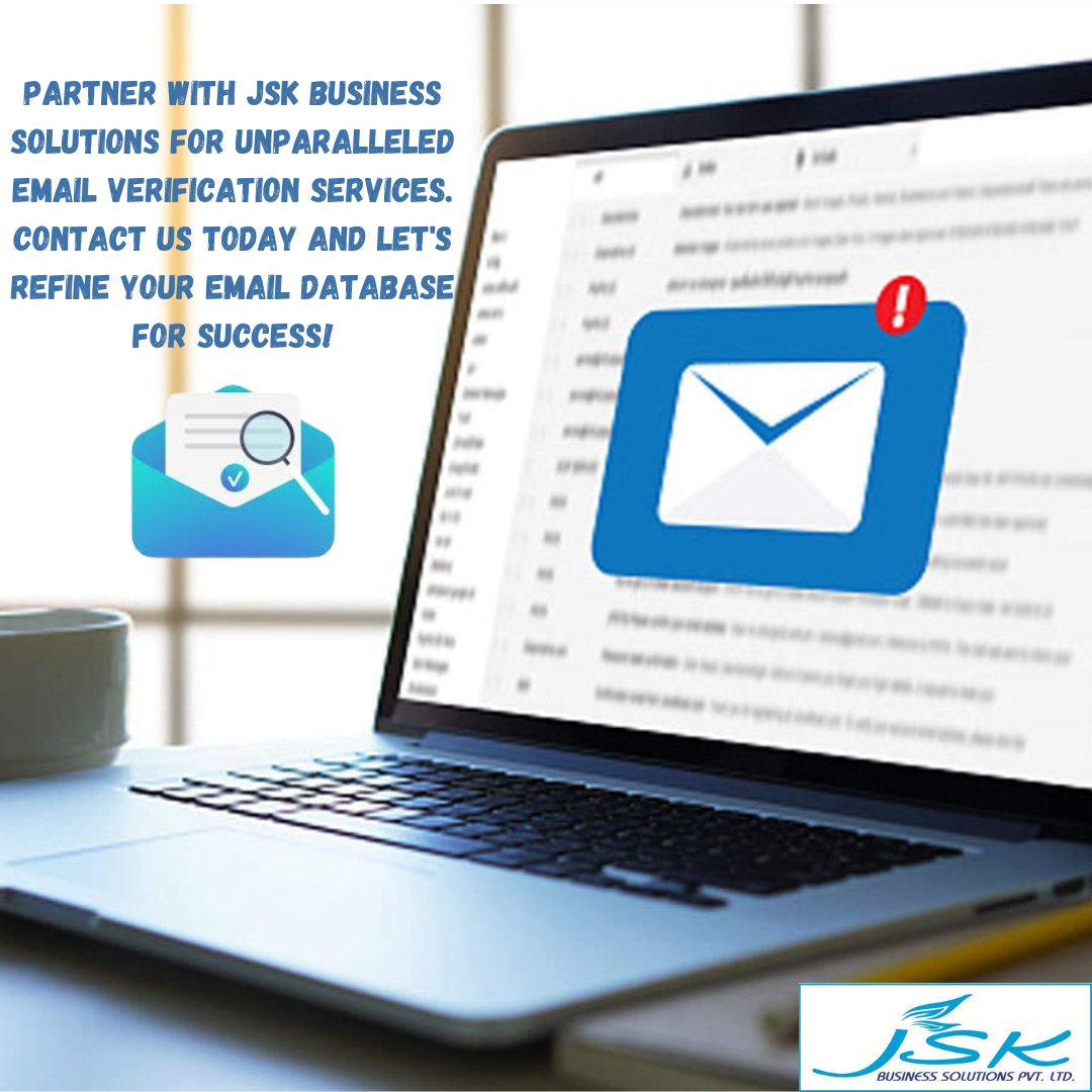 Unlock the Power of Precision with JSK Business Solutions - Your Gateway to Impeccable Email Verification Services! 🌐✉️
#emailverification #emailvalidation #dataquality #emailaccuracy #listcleaning #datacleansing #emailmarketing #dataverification #emailsecurity #dataintegrity