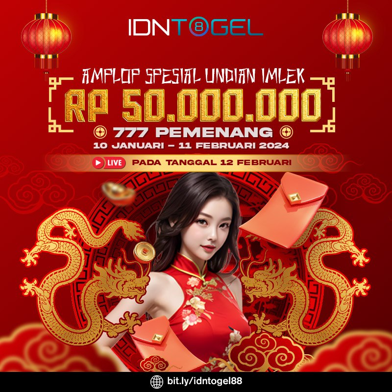 Idntogel_ofc's tweet photo. "AMPLOP SPESIAL UNDIAN IMLEK"  dapatkan TIKET ANGPAO IMLEK dengan bermain di IDNTogel 

selama periode berlangsung 10 Januari 2024 s/d 11 Februari 2024 dan Menangkan HADIAH UANG TUNAI JUTAAN RUPIAHH !!     

https://t.co/2omYanvG4v https://t.co/jbeLoC48TB