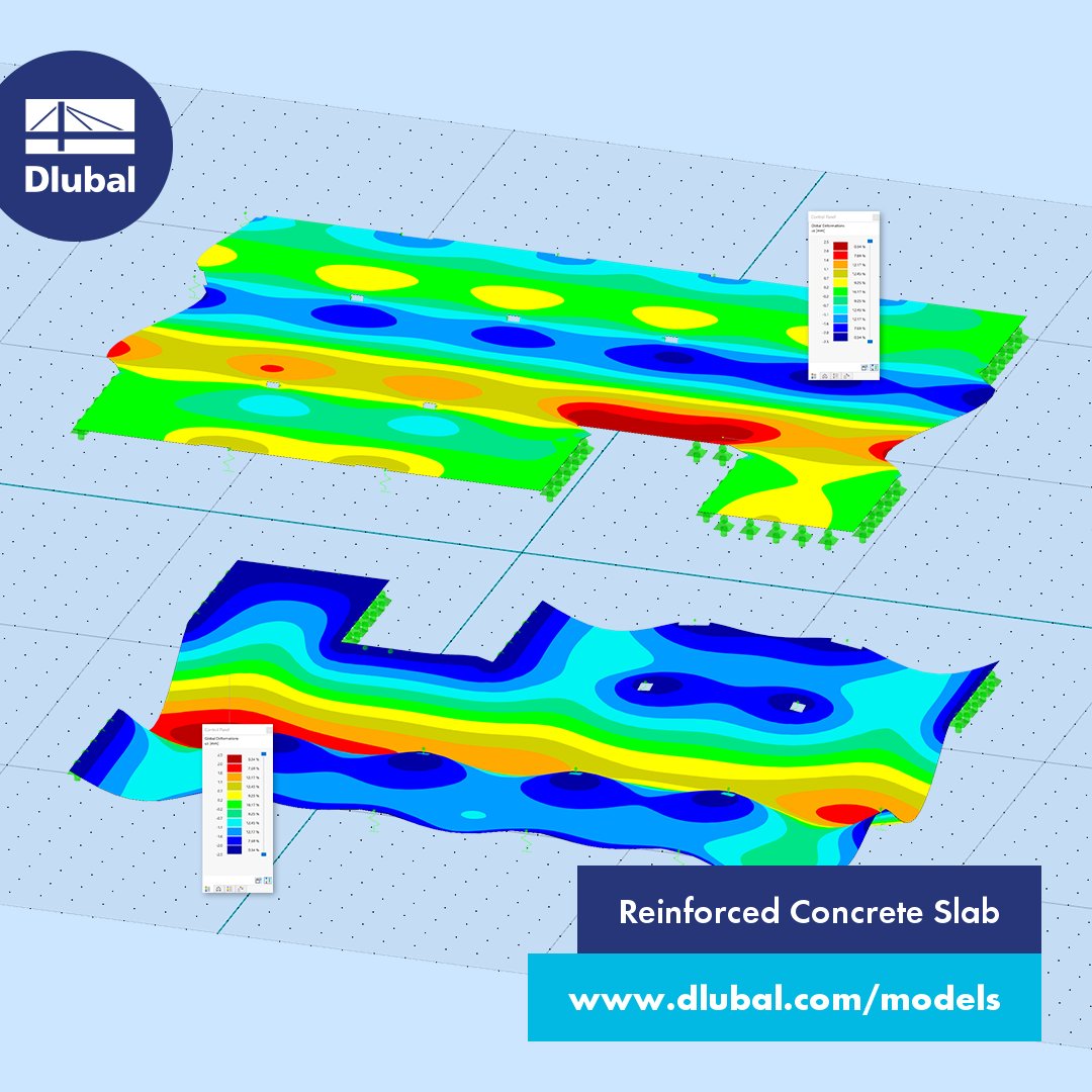dlubal_en's tweet photo. 🔔 Reinforced Concrete Slab | Structural Analysis Model for RFEM 6 to Download
ℹ Download the structural analysis model:
https://t.co/vGnlWXqvqy
#ConcreteStructures #ReinforcedConcreteStructures #ReinforcedConcrete #Eurocode2 #EC2 #Dlubal #DlubalSoftware #RFEM #RSTAB https://t.co/ZoS9sqiodE
