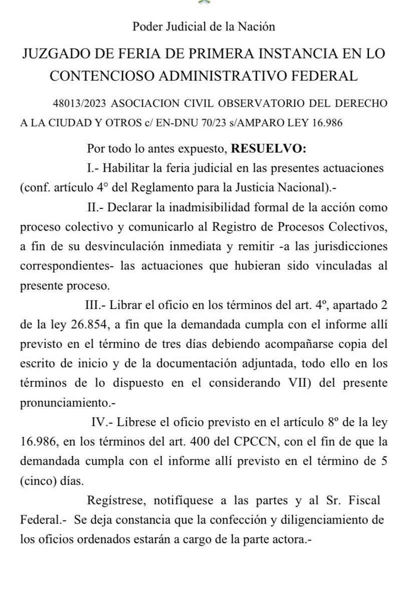 El juez contencioso Enrique Lavié Pico desarmó el proceso colectivo contra el DNU donde el gobierno de Milei confiaba que juntaría todos los amparos y saldría favorecido. Ahora cada caso tramita por separado y son decenas