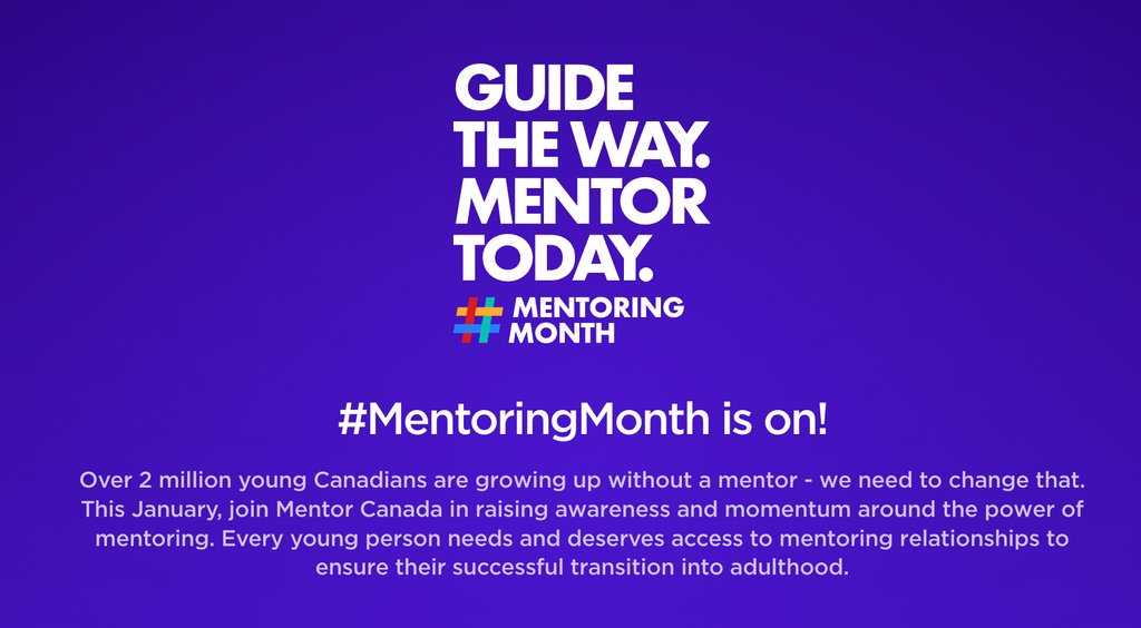 January is #MentoringMonth. Take a moment and head to <a href="/MentoringCanada/">Mentor Canada</a> to learn about the power of mentoring:

mentoringcanada.ca/en/campaigns/m…

#BeAMentor #PowerofMentoring