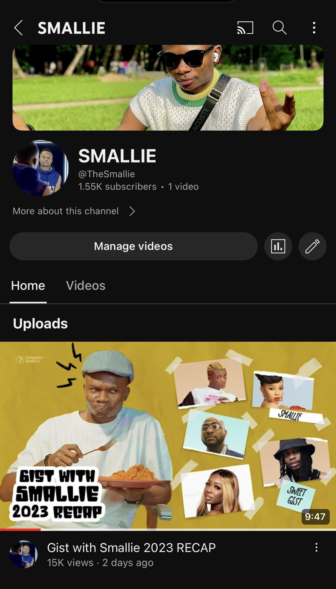 SMALLIE on X: 1.5k subscribers, 15k views. 🫣 Thank you Twitter Cabal. ❤️   / X