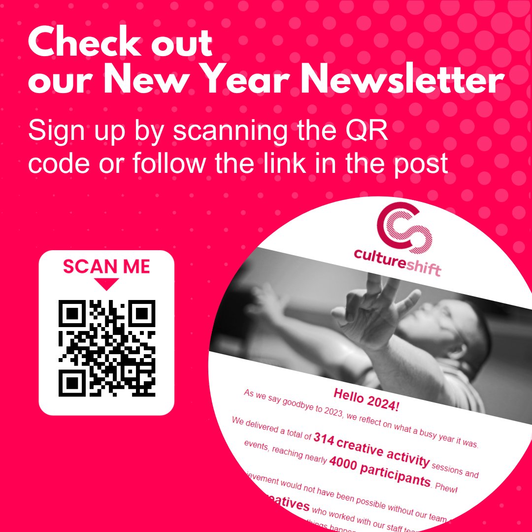 Check out our New Year Newsletter and read about the exciting things to come in 2024

mailchi.mp/cultureshift.o…

#ArtsandCulture #ArtsandHealth #Wellbeing #Charity #CharityNews #EastSussex #Sussex #Newsletter #MailingList