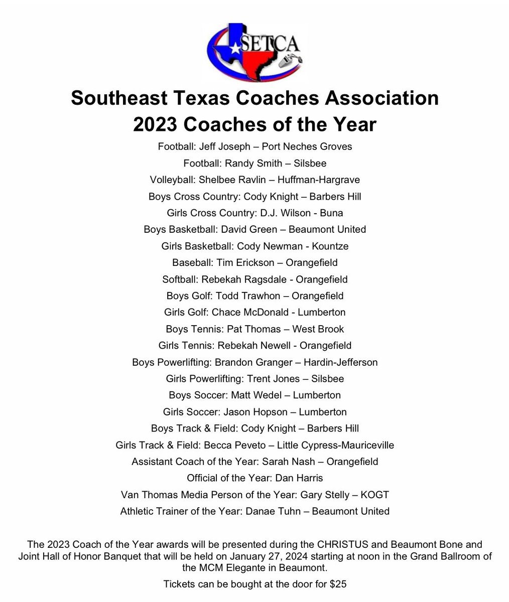 SETX Coaches Assoc. tweet media