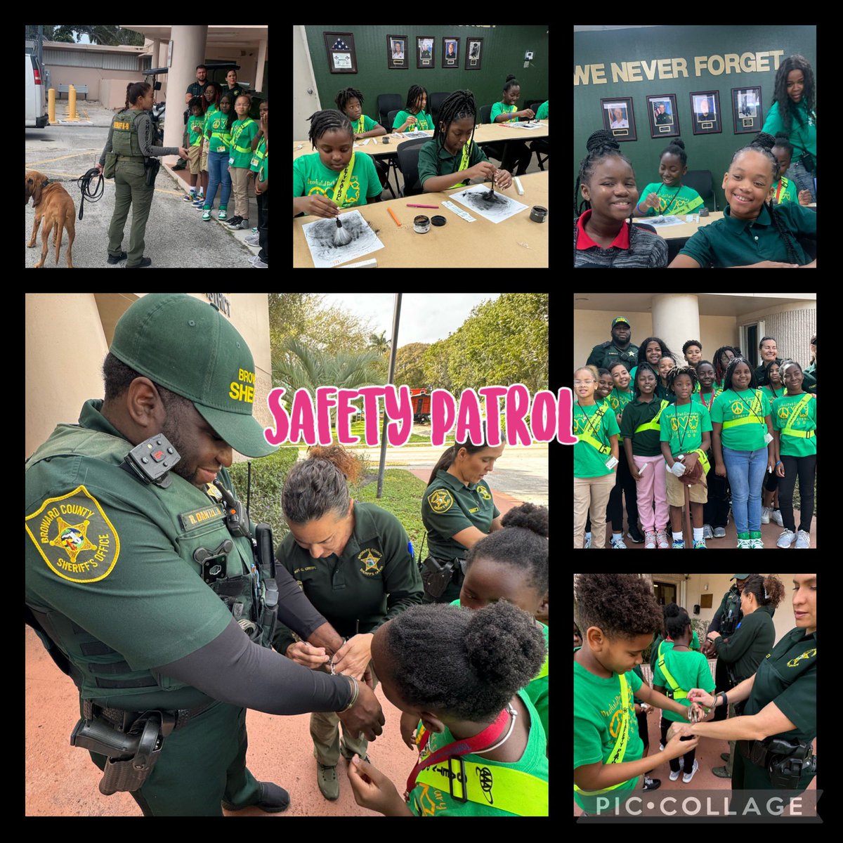 Our safety patrol enjoyed their visit to BSO headquarters. At DPE we have the responsibility to expose scholars to various careers. @PrincipalDarby1 @MPerezDir