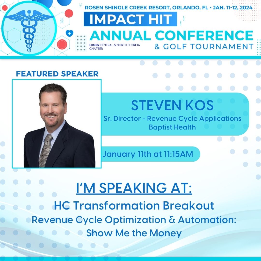 CNFLHIMSS's tweet photo. Countdown alert! ⏰ Just one week until our 1st Annual Impact HIT Conference! Don't miss out on insightful sessions, including Steven Kos at the HC Transformation Breakout. It's not too late to register: https://t.co/QTWrbgLj1O https://t.co/gyfIixXYXh