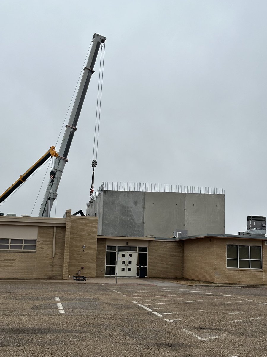 I’m watching a new gym going up, expanding our Middle School. But I’m most excited about the camaraderie that will be built for years to come in this space! #buildingforthefuture