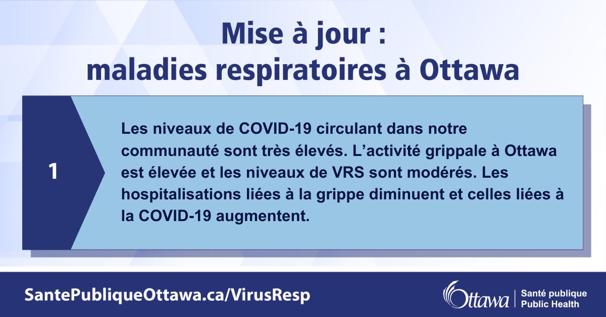 OttawaSante's tweet photo. Nous sommes de retour pour partager avec vous une mise à jour sur les maladies respiratoires à Ottawa. 1/2 https://t.co/AErr7ieJ6Z