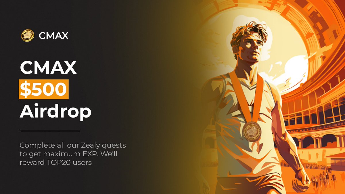CMAX_Coliseum's tweet photo. 🤔 How to get a share of the $500 reward pool? Join our quest now for a chance to win!

💰 Complete all our Zealy daily and weekly quests, as we will reward the top 20 participants!

📍 Where: https://t.co/l6UV9OKFFq

📆 The results will be summarized by 18th January 2024 https://t.co/EV1kIpKnIS