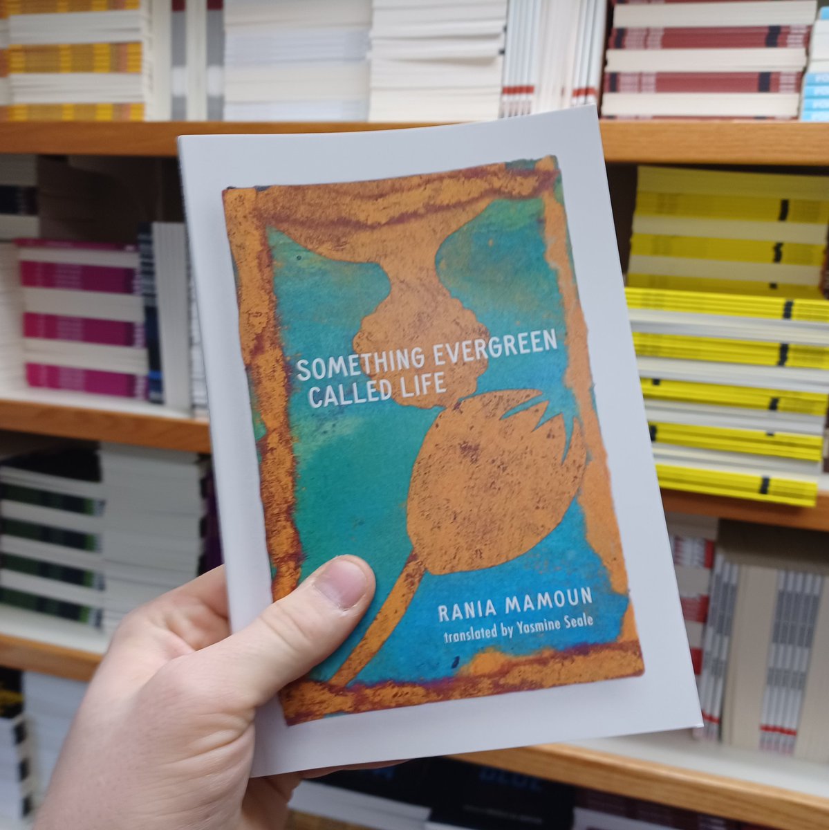 Action Books (@action__books) on Twitter photo Back in stock!
<a href="/yasmineseale/">Yasmine Seale</a>'s translation of <a href="/Rania_Mamoun/">Rania Mamoun|رانيا مأمون</a>'s Something Evergreen Called Life!
actionbooks.org/rania-mamoun-s…
#ActionBooks #poetry #translation Back in stock!
<a href="/yasmineseale/">Yasmine Seale</a>'s translation of <a href="/Rania_Mamoun/">Rania Mamoun|رانيا مأمون</a>'s Something Evergreen Called Life!
actionbooks.org/rania-mamoun-s…
#ActionBooks #poetry #translation