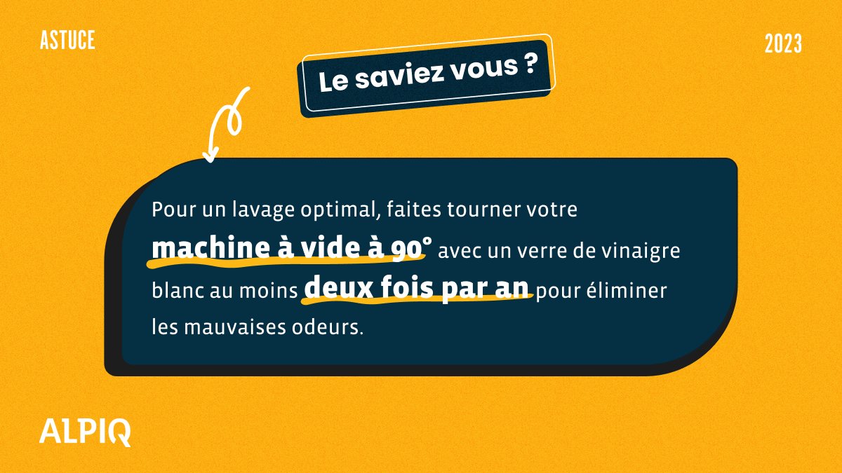 📷SOS ma machine à laver sent le moisi ! 📷
Pour un lavage optimal, pensez à faire tourner votre machine à vide à 90° avec un verre de vinaigre blanc au moins 2 fois par an.
Adieu les mauvaises odeurs ! 📷
#ecogeste #economiesdénergie #astucesmaison #entretienmaison #electricite