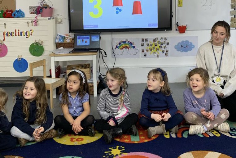 So lovely to be back with our friends 🥰 
Today we talked about what Santa gave us and in Maths we have began exploring number 3! <a href="/DanesfieldSchl/">Danesfield School</a>