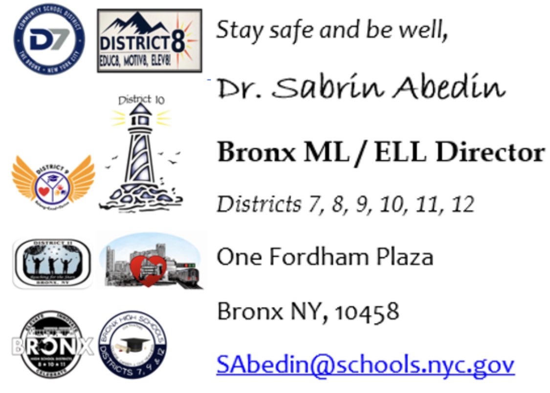 &amp; it’s OFFICIAL! So humbled to share that I’ve started in my new role this week as the Bronx ML/ELLS Director, Districts 7-12! Excited to see all that we will accomplish TOGETHER! <a href="/Csd7Bx/">District 7</a> <a href="/D8Connect/">D8Connect</a> <a href="/CSD9Bronx/">NYCDistrict9</a> <a href="/CSD10Bronx/">CSD10</a> <a href="/District11BX/">NYC District 11Community School District</a> <a href="/D12SupRosado/">District12Bronx</a> <a href="/BXHS_SuptPeart/">Dr. Renee Peart</a> <a href="/davis_fia/">Fia Davis</a> 🎉