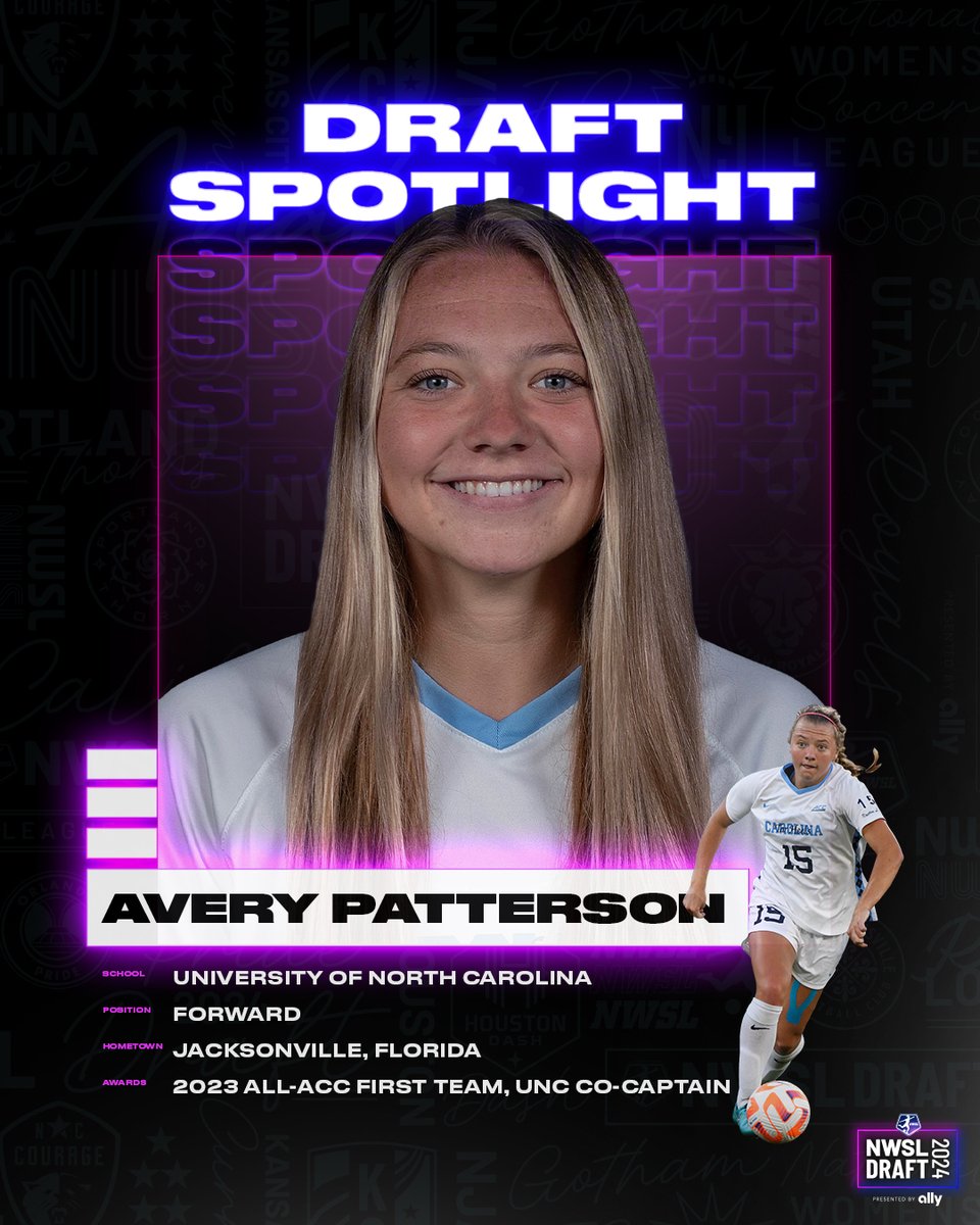 This Tarheel captain is ready to hit the pros 💪

Get to know Avery Patterson ahead of the #NWSLDraft!

Watch the Draft on Jan. 12 | 8pm ET | 📺 ION