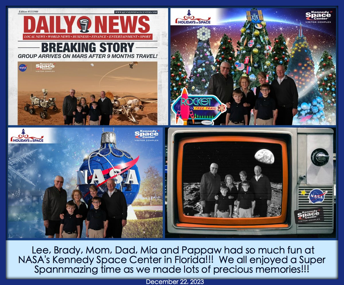 JeanMarieforKY's tweet photo. Lee, Brady, Mom, Dad, Mia and Pappaw had so much fun at NASA's Kennedy Space Center in Florida!!! We all enjoyed a Super Spannmazing time as we made lots of precious memories!!! @BSpann30 @BeverlyLawsonKY @SamLawsonKY https://t.co/HnVEhxbIW1