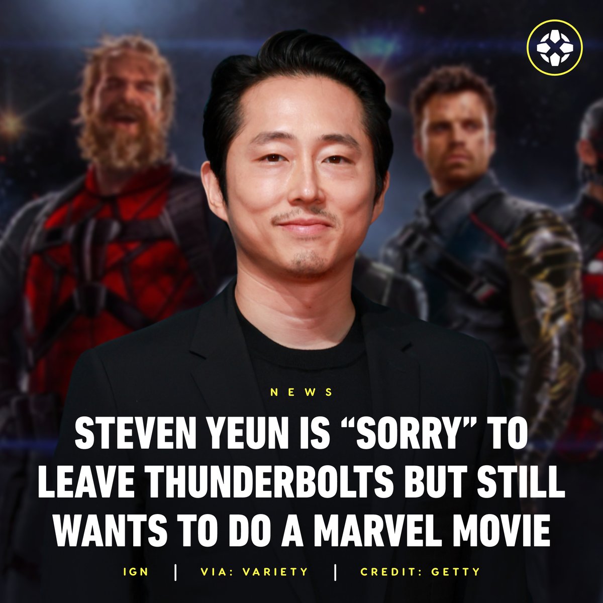 Steven Yeun has confirmed he has left Thunderbolts, citing shifting schedules as a major cause, but The Walking Dead and Invincible star says he still wants to do a Marvel movie in the future. bit.ly/3TNyDLZ