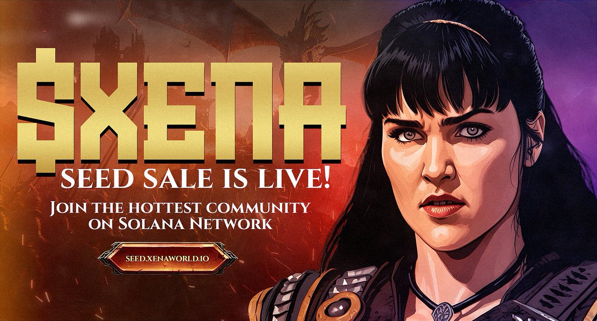 🎉 Congratulations $XENA Warriors 🥷⚔️

$XENA seed sale is live!🚀

Buy Now: seed.xenaworld.io
Max Slots: 1000 
Network: Solana 
Min. Buy: 0.3 SOL 
Max. Buy: 30 SOL 
Listing: Immediately after seed sale

How To Buy: Paste link to connect wallet to seed sale page. Insert