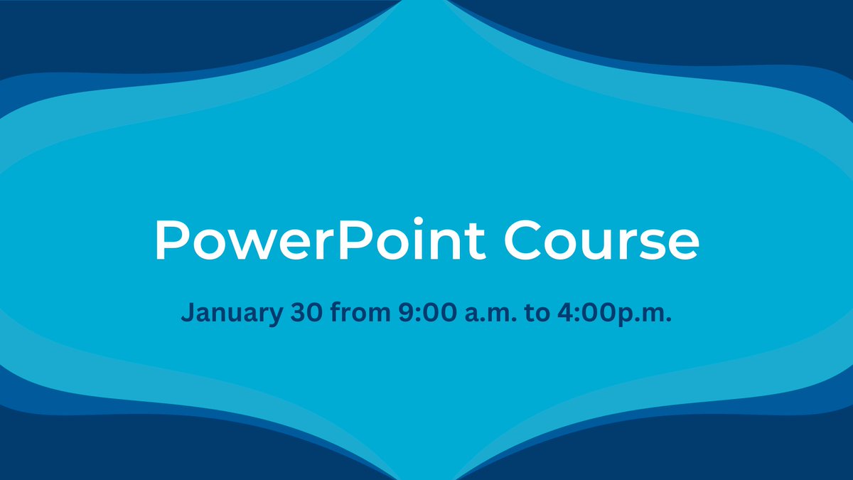If you are new to working with this presentation software, this 1-day online session is for you! 

For information/registration please contact Karen Horn at (867) 920-8802 or email
khorn@auroracollege.nt.ca