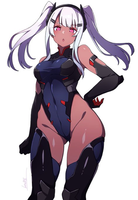 白髪ツインテちゃん