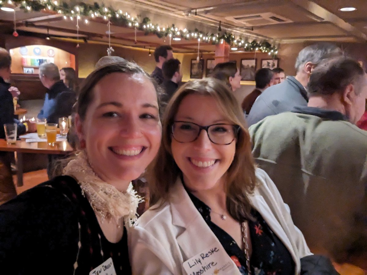MassHireFHWB's tweet photo. Lily and Jen enjoying food food, drinks, and conversations last night at @TheChamber01060's Arrive@5 event. I'd like to give a big shout out to  @NorthamptonBREW for hosting such an amazing event! https://t.co/lY096tlxag