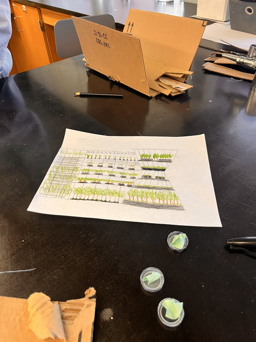 klemerich's tweet photo. Designing vertical farms in Mr. Clapp’s Environmental Science class! #MetuchenSTEM @MHSPorowski @MSD_Caputo https://t.co/WP7YHcLO2U
