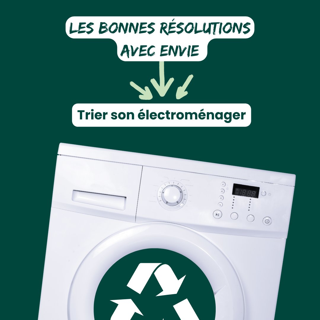 En 2024, pourquoi ne pas se lancer dans l'économie circulaire ? Envie vous propose plusieurs bonnes résolutions tout au long du mois dans le but de changer vos habitudes. La 1er résolution sera de donner une seconde vie à votre électroménager avec Envie 💚♻️