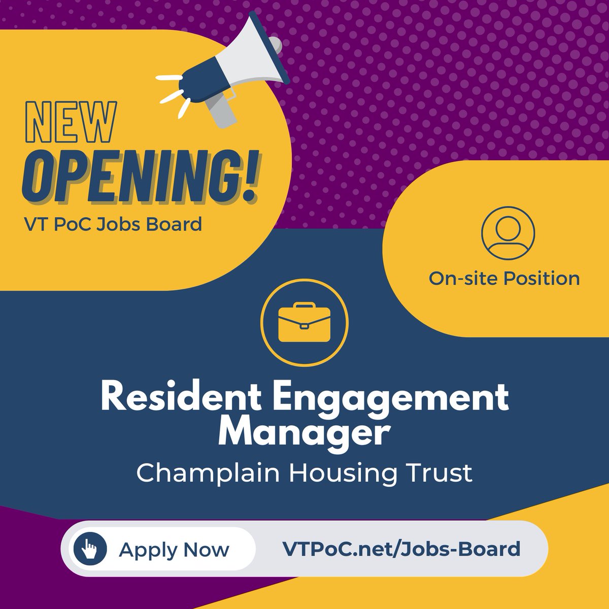 New year, new opportunities! If you're looking for something new, check out the Jobs Board for new openings! Right now, @chtrust is recruiting a Resident Engagement Manager. Visit the Jobs Board: bit.ly/3vTfXMX