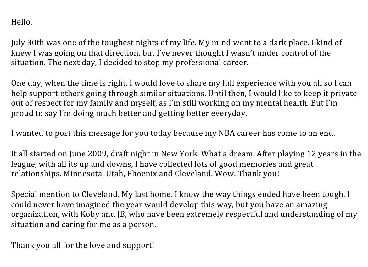 GIGANTESbasket's tweet photo. 🚨ÚLTIMA HORA

✍️Ricky Rubio anuncia el fin de su carrera NBA con esta carta