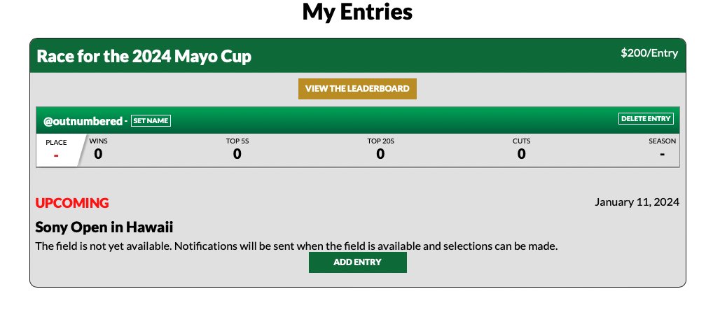 moonshotranch's tweet image. The thought of picking the winner at the BMW for my lineup that was out of it months prior and not the one that can cash is crippling but hey... why not! FYI, it's 75% full. @ThePME