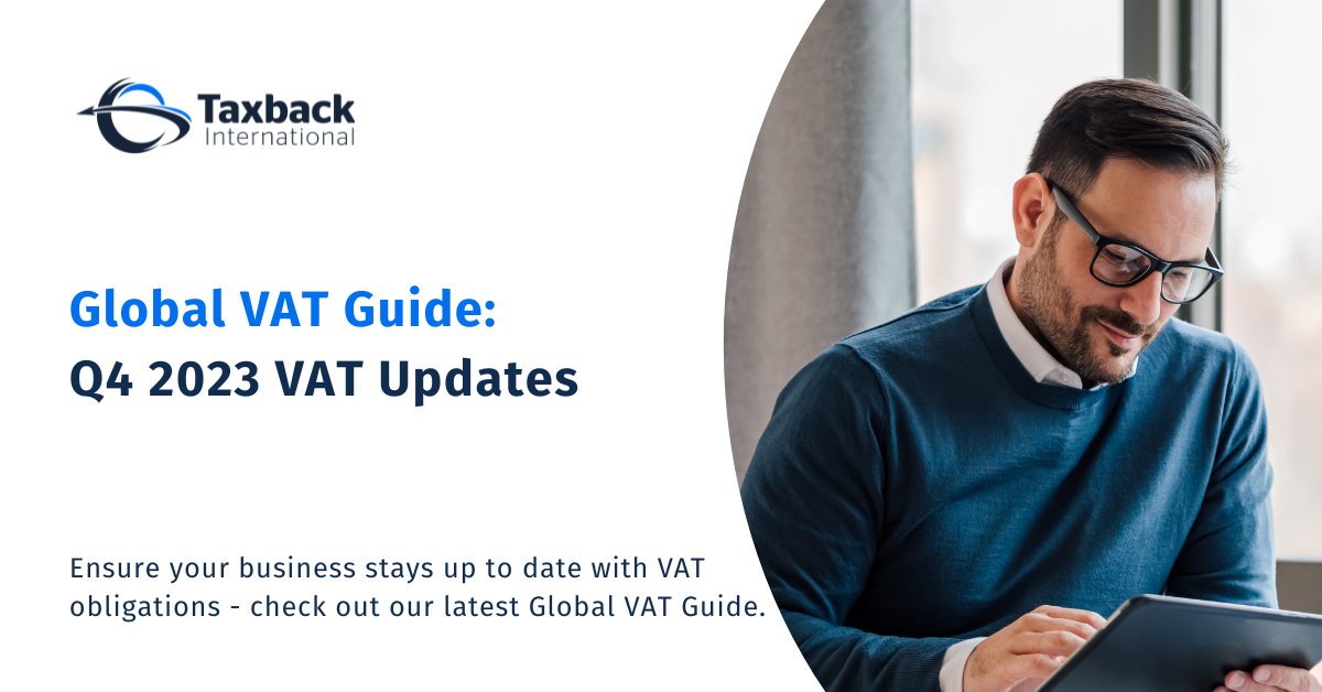 Taxback International (@fintuaglobal) on Twitter photo Like an overview of #VAT news from the past quarter? Our #global VAT guide helps businesses to stay up to date: bit.ly/41SOpre
Get advice and speak to our VAT experts today on your VAT needs: bit.ly/3H556WI Like an overview of #VAT news from the past quarter? Our #global VAT guide helps businesses to stay up to date: bit.ly/41SOpre
Get advice and speak to our VAT experts today on your VAT needs: bit.ly/3H556WI