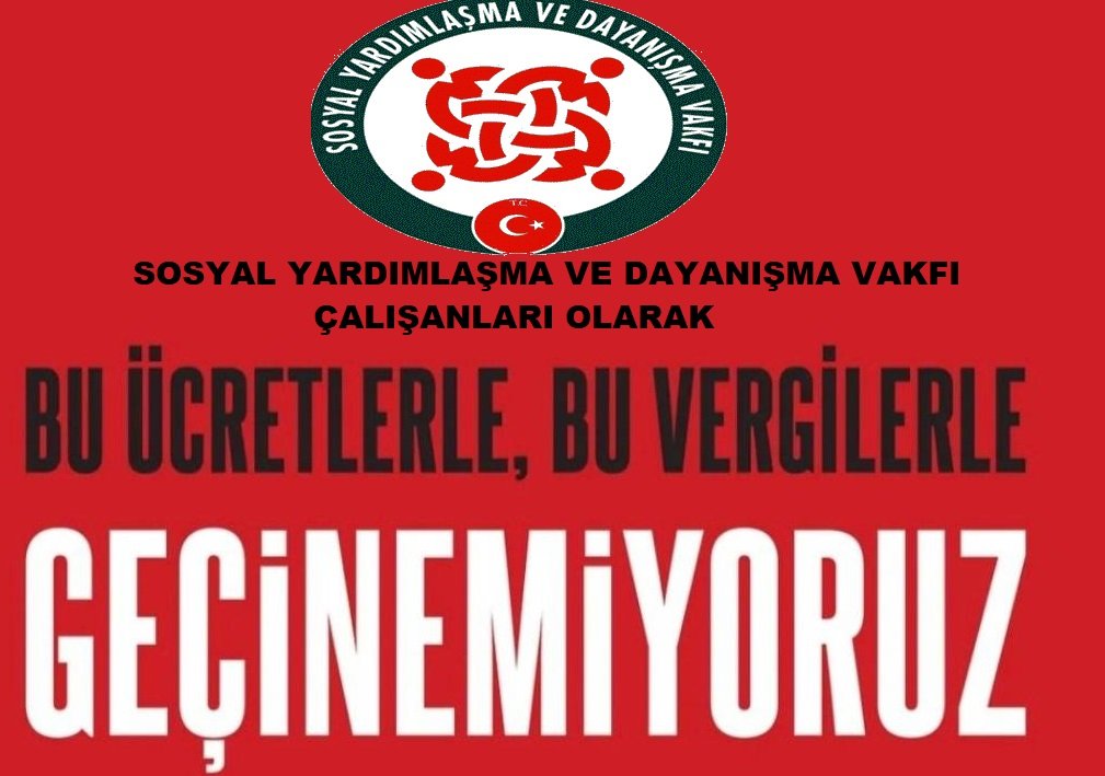 Tüm Toplu is sözleşmeleri; Kamu işçileri için 1 ocaktan geçerli olmak üzere ek Protokol ile düzeltilmeli Ek zam Refah payı uygulanmalı. #kamuiscilerizamistiyor #VergideAdaletİstiyoruz
<a href="/csgbakanligi/">T.C. Çalışma ve Sosyal Güvenlik Bakanlığı</a> <a href="/ashb_sygm/">Sosyal Yardımlar Genel Müdürlüğü</a> 
<a href="/MahinurOzdemir/">Mahinur Özdemir Göktaş</a> <a href="/tcailesosyal/">T.C. Aile ve Sosyal Hizmetler Bakanlığı</a>
#SeyyanenZam
#SYDVyeYüzde15ZammaHayır
