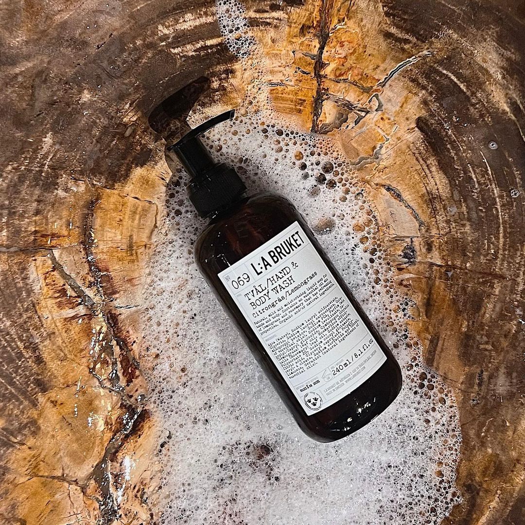 L:A BRUKET Hand &amp; Body Wash Lemongrass. Experience a fresh and uplifting herbal citrusy scent with lemongrass and rosemary by White Pine Lifestyle.