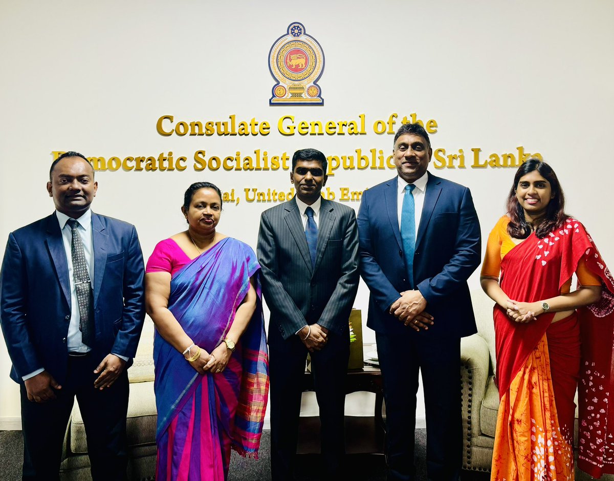 slcgdxb's tweet photo. The newly appointed Indian Consul General, Hon. Satish Kumar Sivan, met with Hon. Alexi Gunasekera, Consul General of Sri Lanka at the @slcgdxb , today, and exchanged views on a wide range of topics, including economic &amp; trade partnerships, consular affairs &amp; cultural exchanges. https://t.co/PPCZd6xZMY