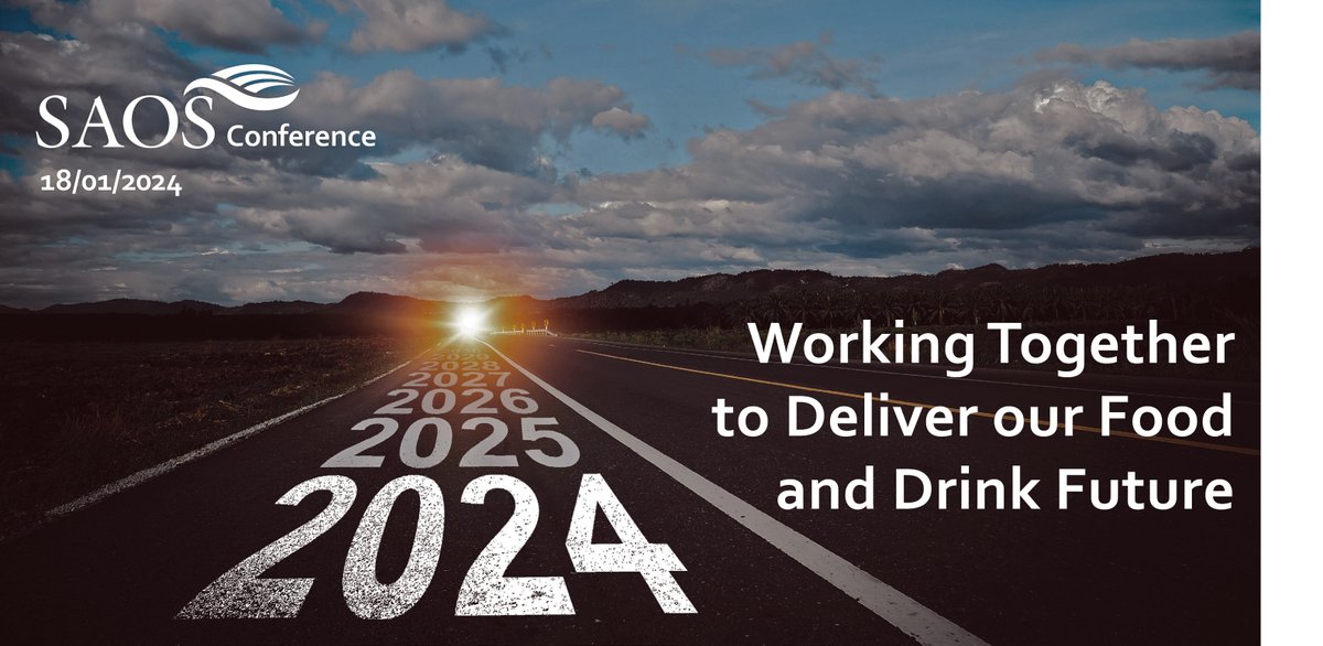 The #SAOSConf24 is only two weeks away (Thurs 18th Jan)! Have you booked up yet? We'll look at how #workingtogether we can Deliver our Food and Drink Future, focusing on #Growth #Sustainability #Resilience More info/book at: saosconf24.eventbee.com Thanks to @nfum & @LedChalmers