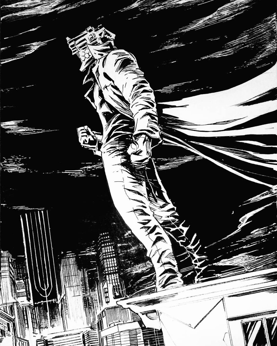 WaywardCrossArt's tweet photo. #ThrowbackThursday of a No Guns Life pic from Inktober a while ago. #Juzoinui #乾十三 #nogunslife #sketch #drawing https://t.co/VOBDC9zhgh