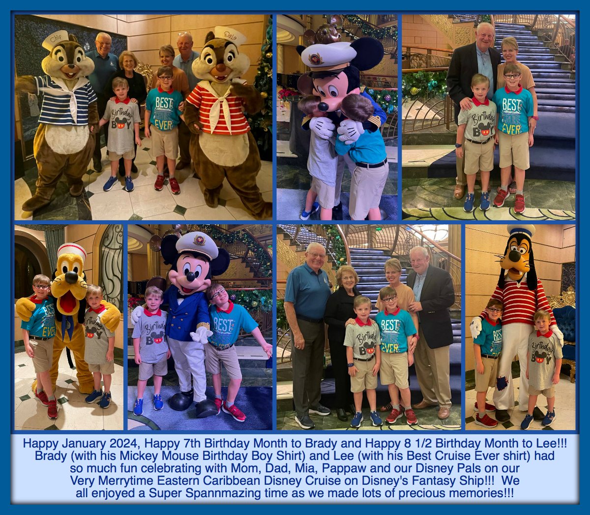 JeanMarieforKY's tweet photo. Lee, Brady, Mom, Dad, Mia &amp; Pappaw had big fun on our Very Merrytime Eastern Caribbean Disney Cruise on Disney's Fantasy Ship-Port Canaveral, FL, 2 Tortola/British Virgin Islands-St. Thomas/U.S. Virgin Islands-Disney's Castaway Cay/Bahamas! @BSpann30 @BeverlyLawsonKY @SamLawsonKY https://t.co/mDij2Ptypj